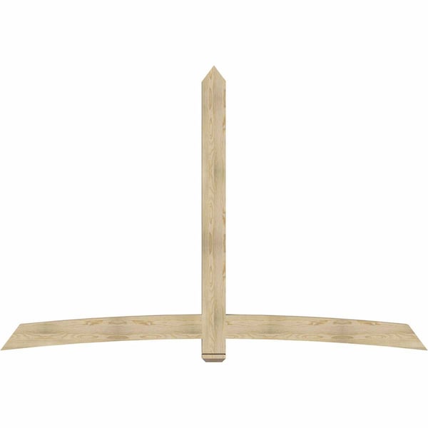 Ekena Millwork Bellingham Rough Sawn Timber Gable Bracket, Douglas Fir, 108"W x 72"H x 4"D x 6"F, 16/12 Pitch GBW108X72X0406BEL00RDF - main